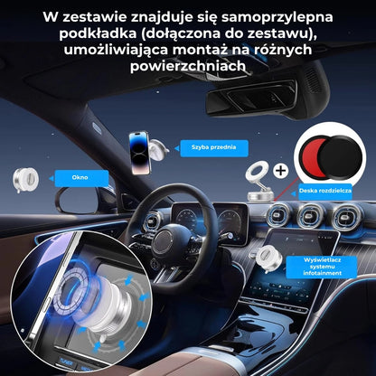 Magnetyczny uchwyt próżniowy do telefonu w samochodzie