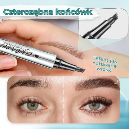 Wodoodporny pisak do brwi z 4 końcówkami