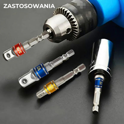 Zestaw adapterów do wiertarek i kluczy nasadowych