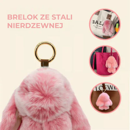 Króliczek do kluczy i torebki Bunny PomPom (RĘCZNIE ROBIONY)