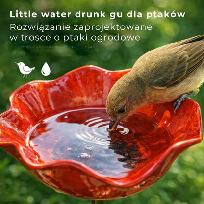 Ręcznie wykonana wanienka dla ptaków w kształcie kwiatu