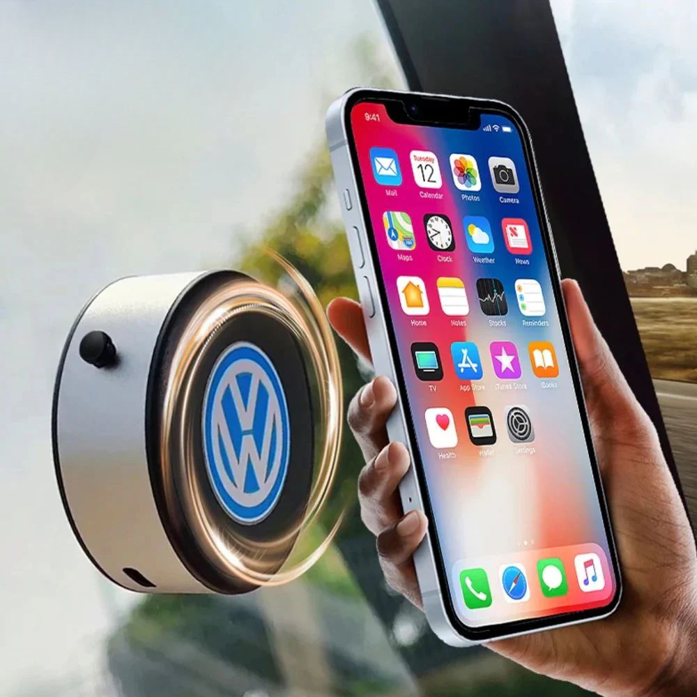 Magnetyczny uchwyt próżniowy do telefonu (uniwersalny, bezprzewodowy)