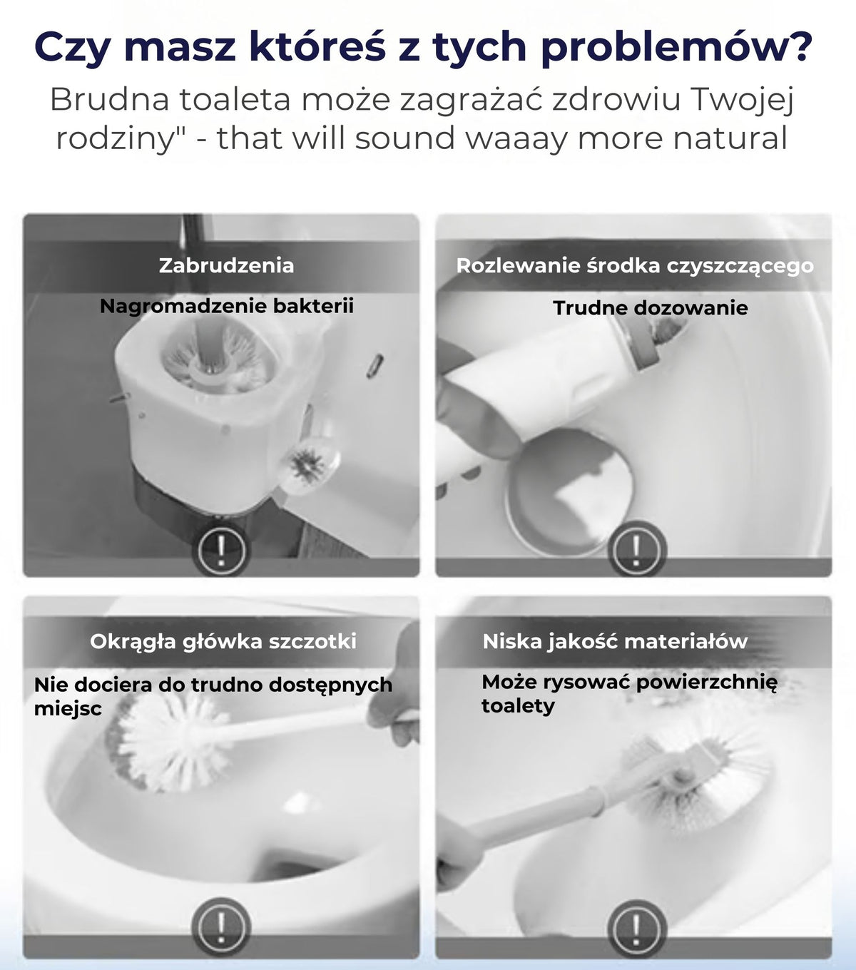 Sanitarna niebakteryjna szczotka do toalety (w zestawie 6–36 wkładów zapachowych)
