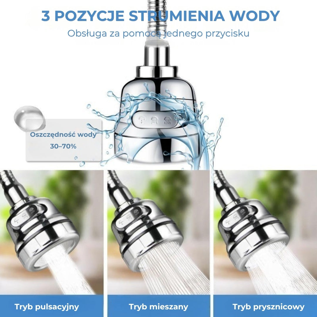 Przedłużka z dyszą do baterii kuchennej