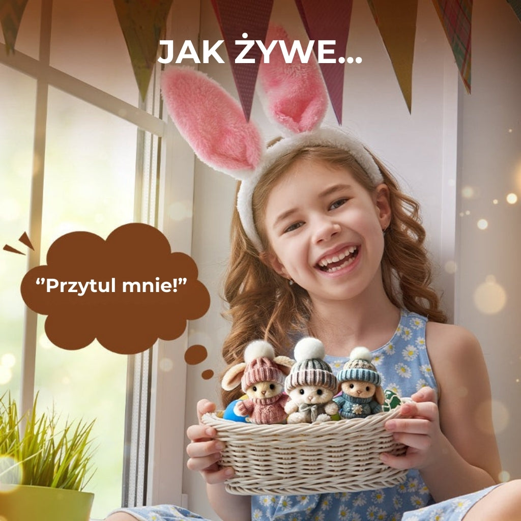 🐇 Ręcznie robione miniaturowe pluszowe króliczki wielkanocne