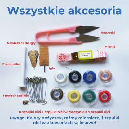 Mini ręczny zestaw do szycia – bezprzewodowy, przenośny i gotowy do użycia