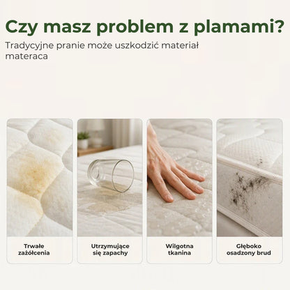 Pianka do czyszczenia materacy na sucho – bezwodny odplamiacz