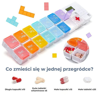 7-dniowy planer na tabletki z budzikiem