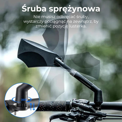 360° Regulowany Kierownica Rowerowa Lusterko Wsteczne