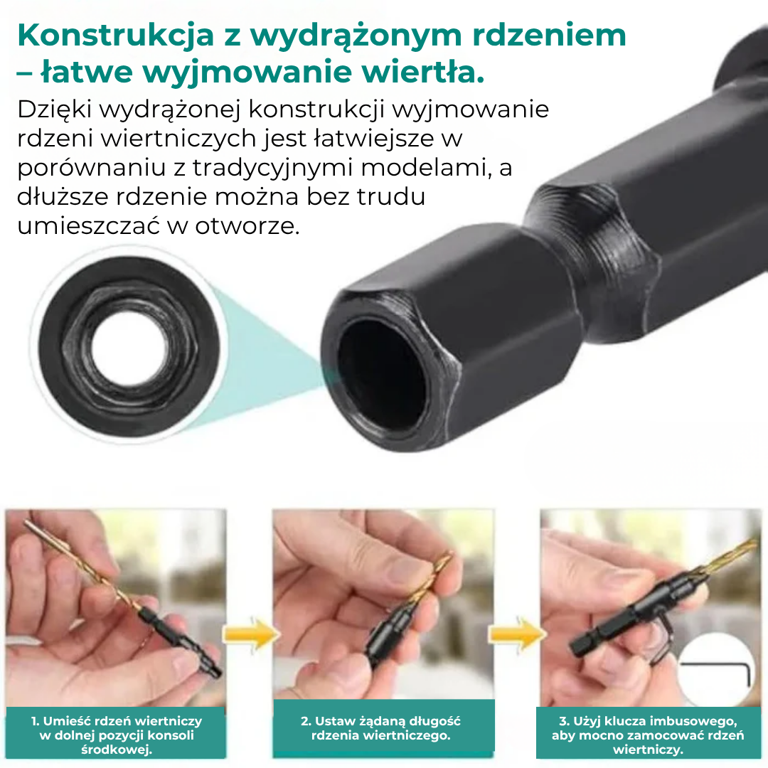 Zestaw precyzyjnych wierteł do drewna