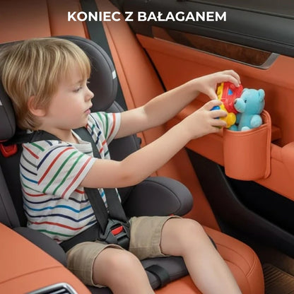 Skórzany uchwyt na kubek do samochodu 2w1