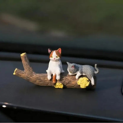 Ręcznie malowane figurki kotów na biurko 😺