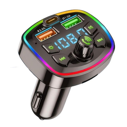 Samochodowy adapter Bluetooth (transmiter FM + ładowarka)
