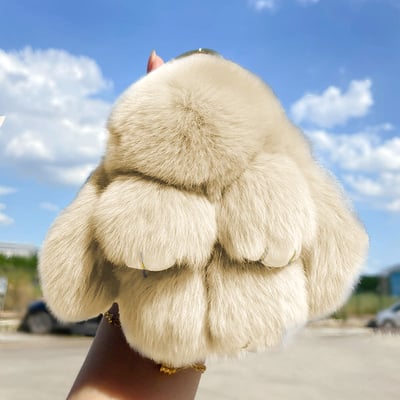 Króliczek do kluczy i torebki Bunny PomPom (RĘCZNIE ROBIONY)