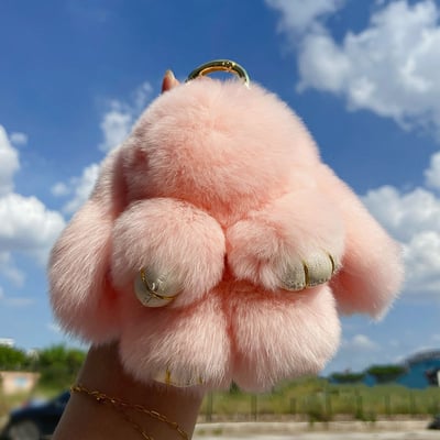 Króliczek do kluczy i torebki Bunny PomPom (RĘCZNIE ROBIONY)