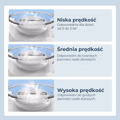 Automatyczny pilnik do paznokci z podświetleniem LED