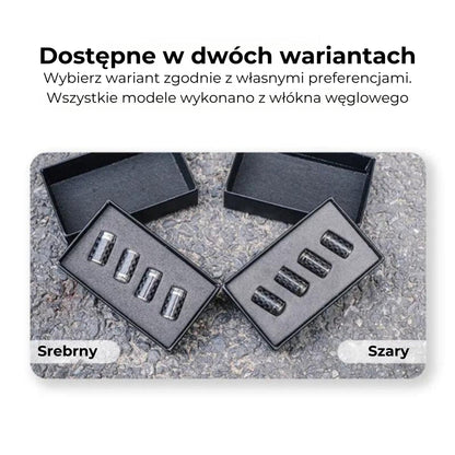 Nakrętki na zawory z włókna węglowego (zestaw ochronny do opon)