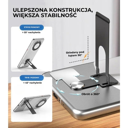 Ultracienka obrotowa podstawka do telefonu