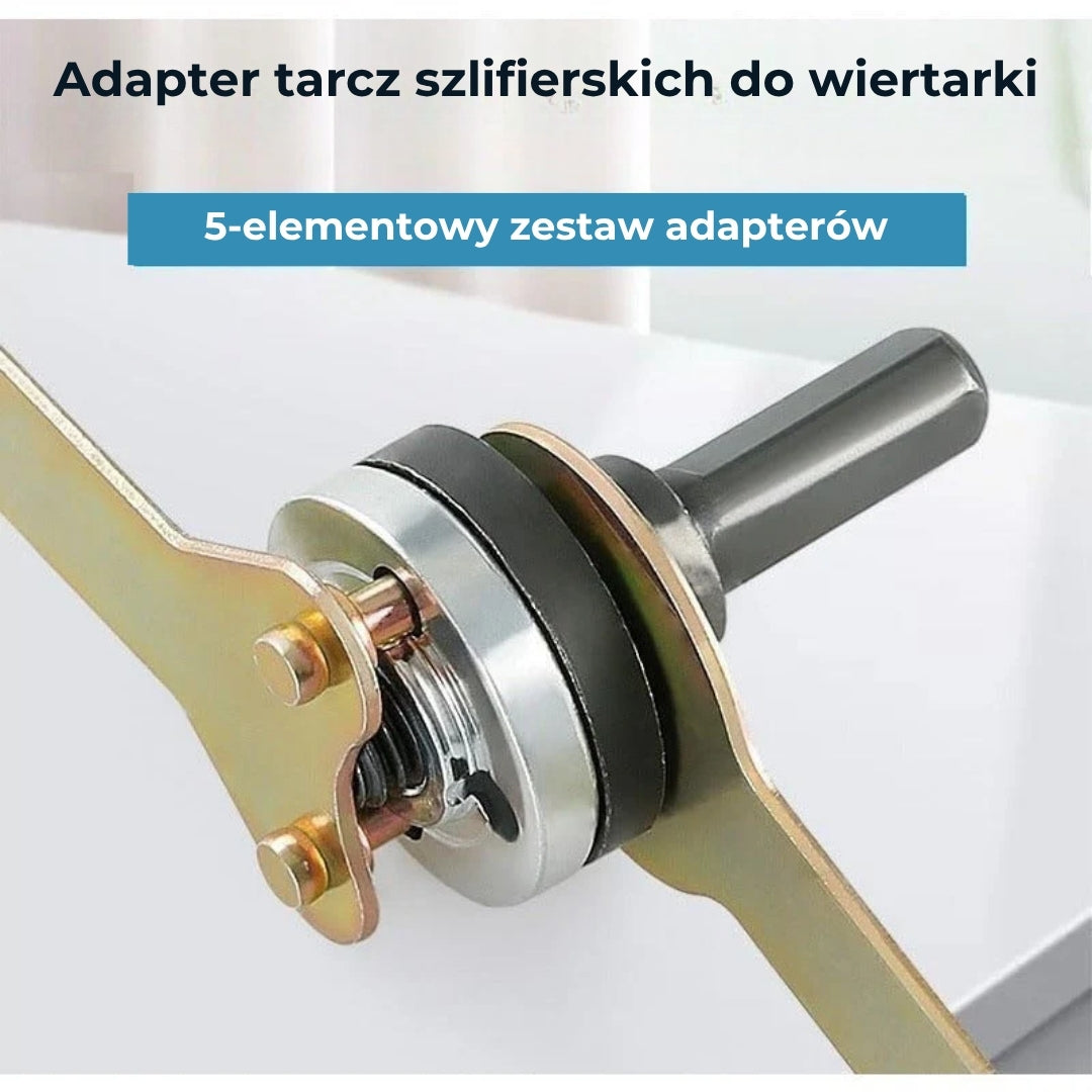 Zestaw adapterów – z wiertarki do szlifierki