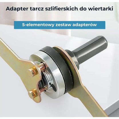 Zestaw adapterów – z wiertarki do szlifierki