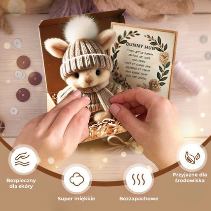 🐇 Ręcznie robione miniaturowe pluszowe króliczki wielkanocne
