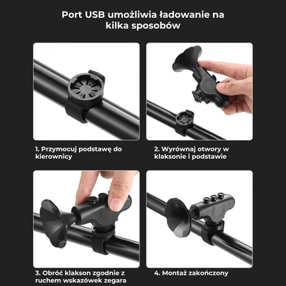 Elektryczny klakson rowerowy | 120 dB