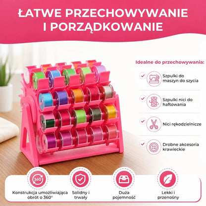 Obrotowy organizer na szpulki nici