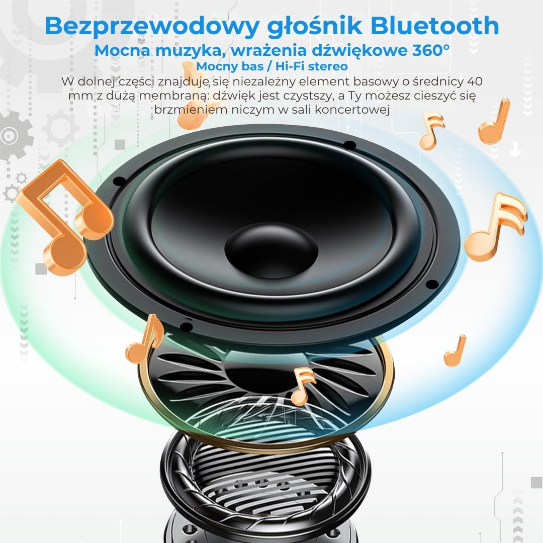 Składany statyw do głośników 3 w 1 z wbudowanym powerbankiem