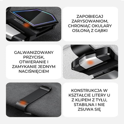 Magnetyczny uchwyt na okulary do samochodu