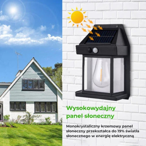 Solarna lampa ścienna