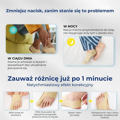 Regulowany korektor na haluksy