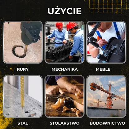 ⚙️ Zestaw wierteł spiralnych HSS z powłoką tytanową
