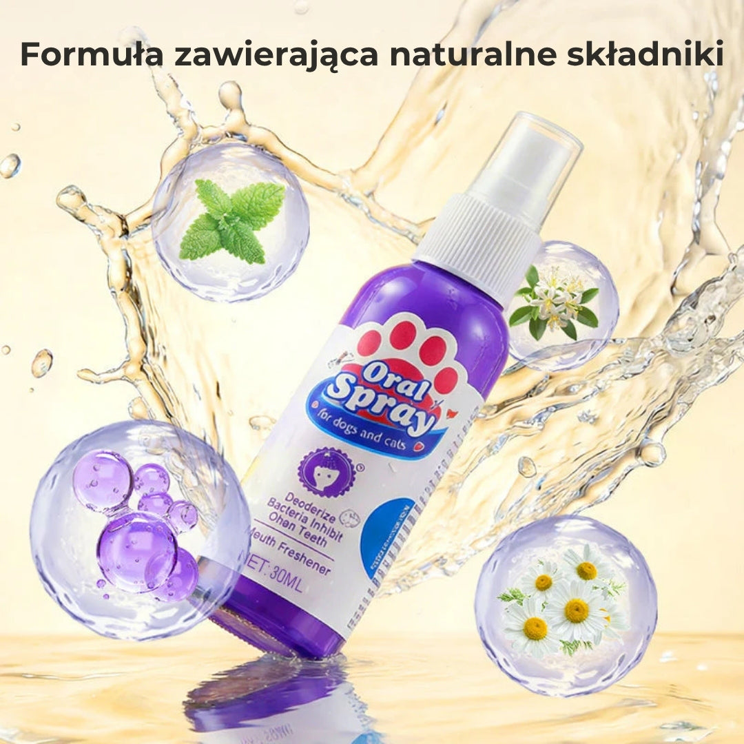 Spray do czyszczenia zębów dla zwierząt domowych