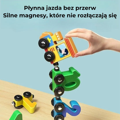 Magnetyczny zestaw pociągu z cyframi