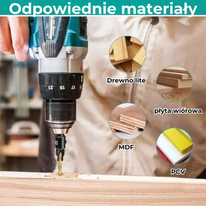 Zestaw precyzyjnych wierteł do drewna