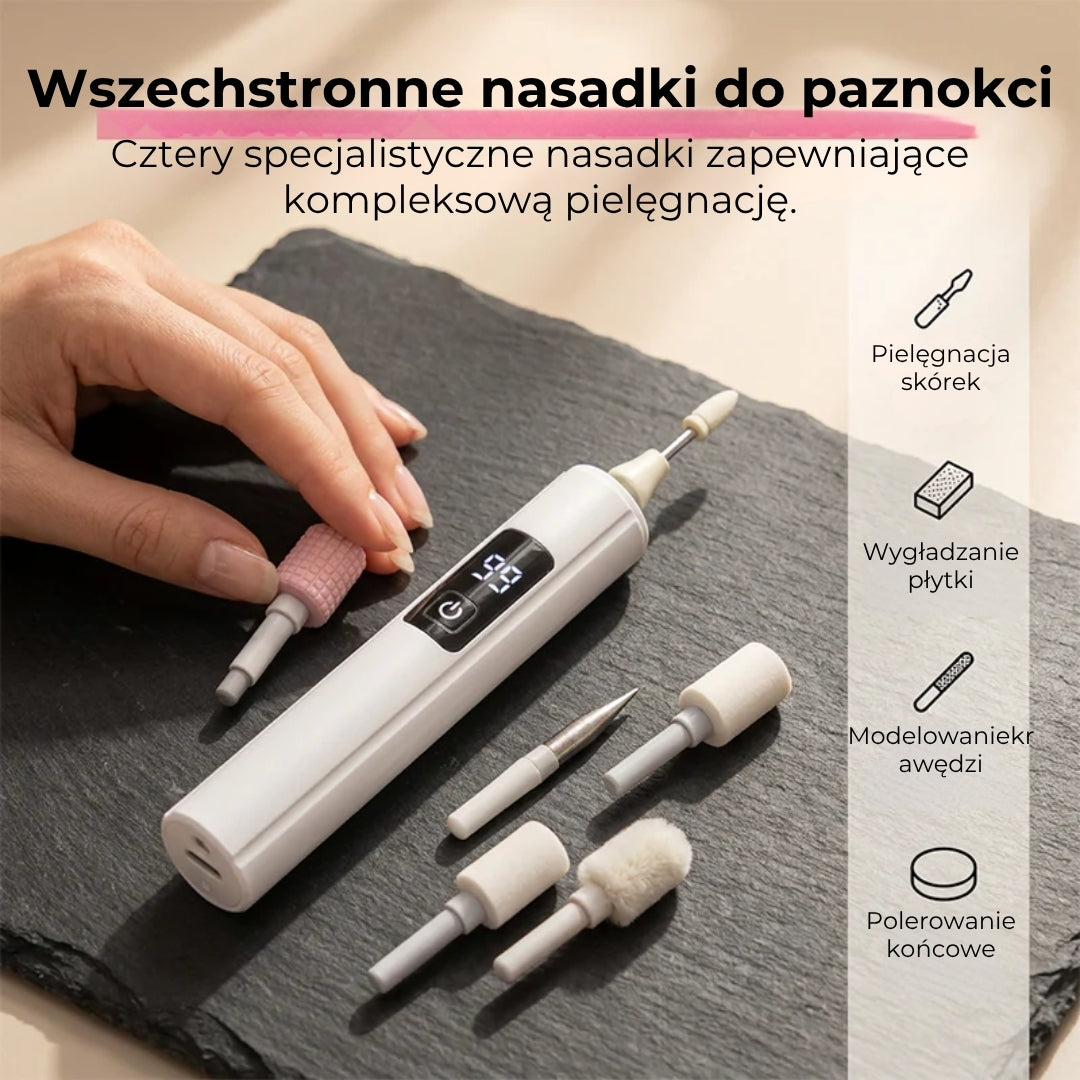 Elektryczna frezarka do paznokci z cyfrową regulacją prędkości