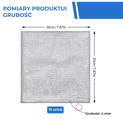 Wielokrotnego użytku ściereczki z siatki Silver Mesh (10 sztuk)