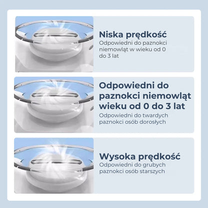 Automatyczny pilnik do paznokci z podświetleniem LED