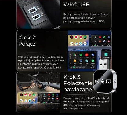 Bezprzewodowy Adapter Carplay V3 – Wyświetlanie Ekranu