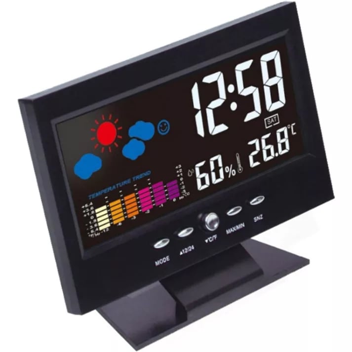 Cyfrowy zegar pogodowy LED