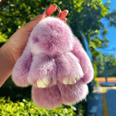 Króliczek do kluczy i torebki Bunny PomPom (RĘCZNIE ROBIONY)