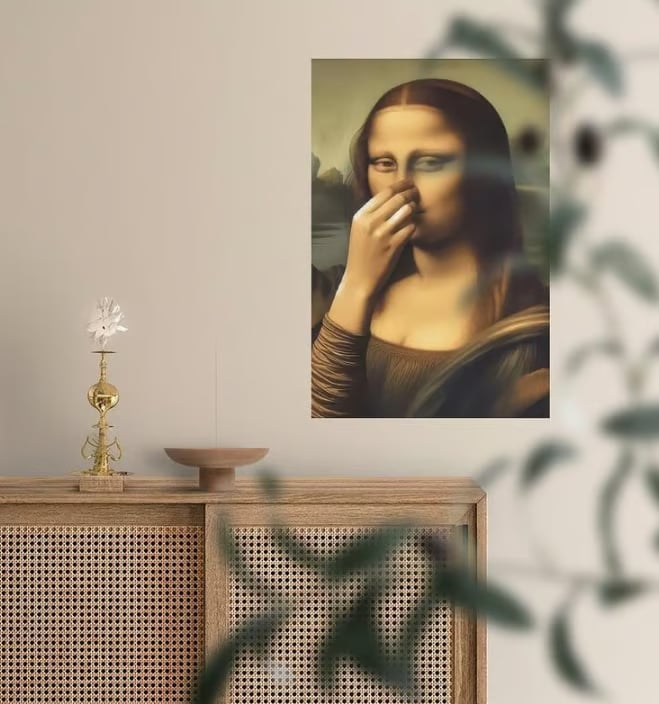 Parodia Mona Lisy na płótnie (bez ramy)