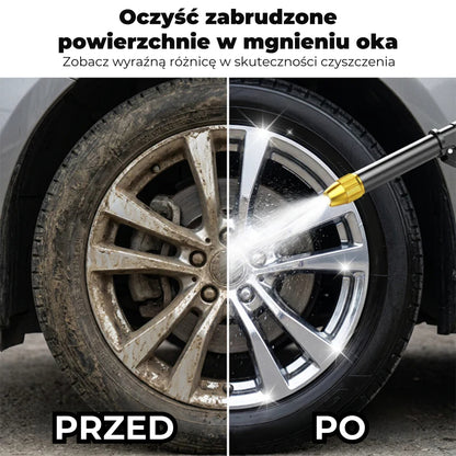 Pistoletowa końcówka do węża ogrodowego z dozownikiem piany