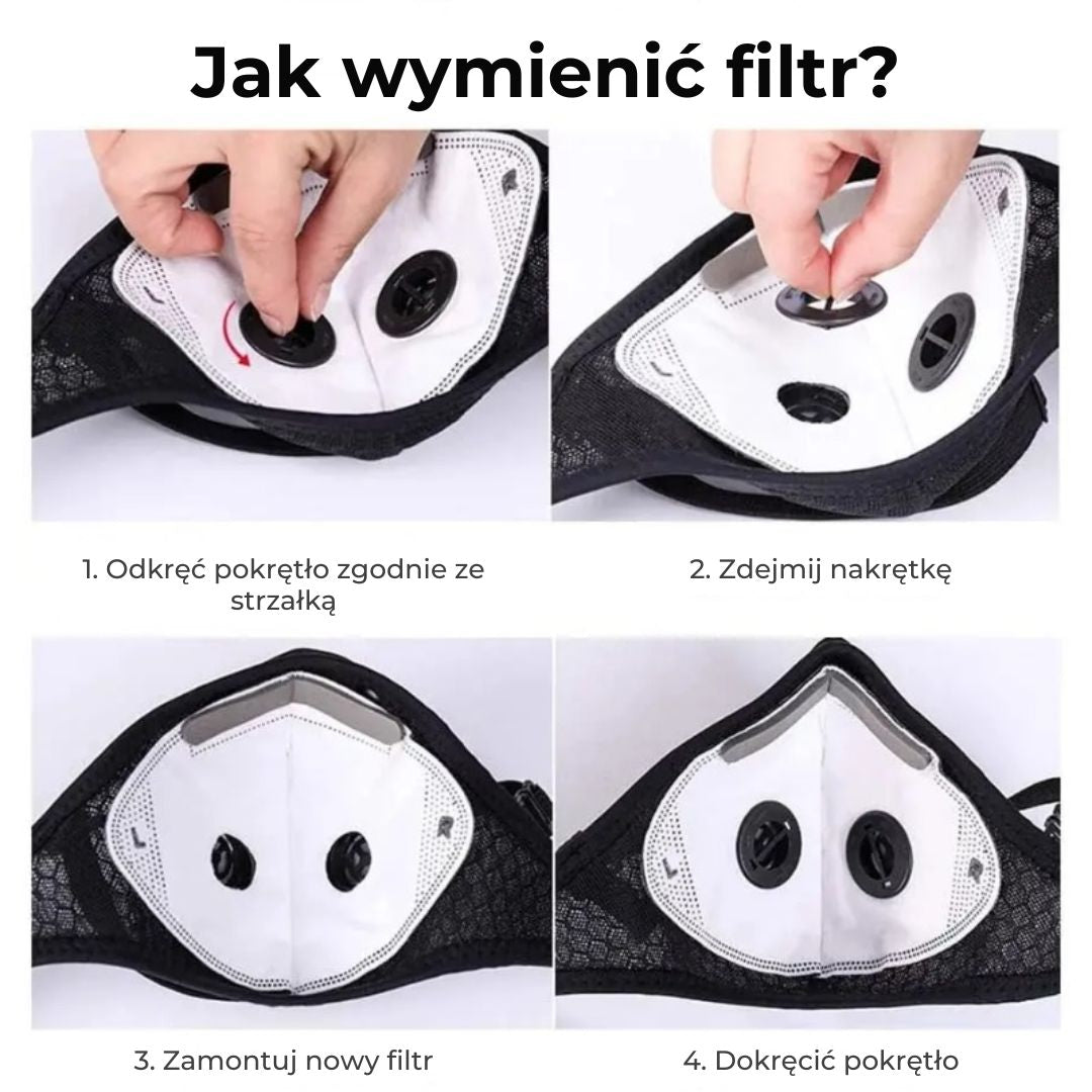 Maska ochronna z filtrem węglowym