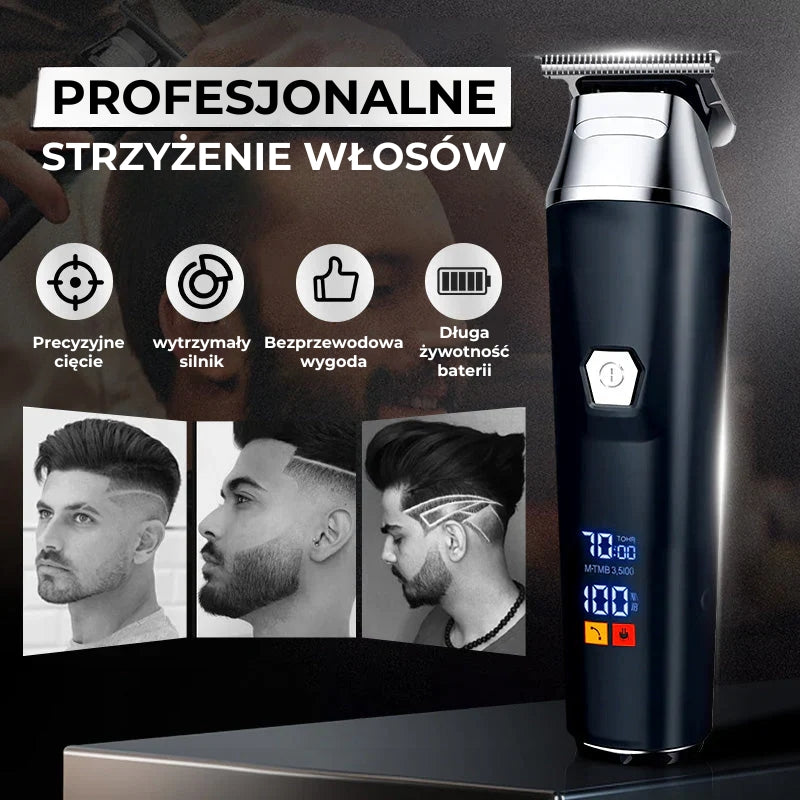 ClipPro™ | Elektryczna Maszynka do Włosów z Wyświetlaczem LCD