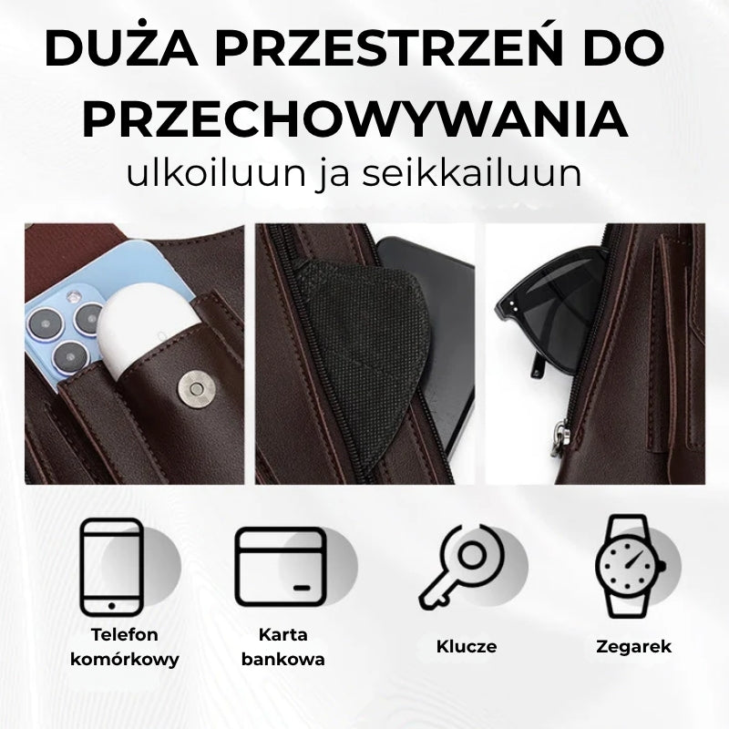 Męska torba na ramię z zabezpieczeniem antykradzieżowym