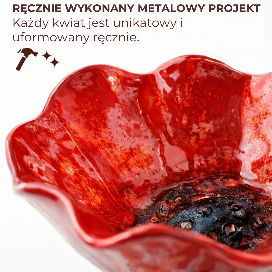Ręcznie wykonana wanienka dla ptaków w kształcie kwiatu