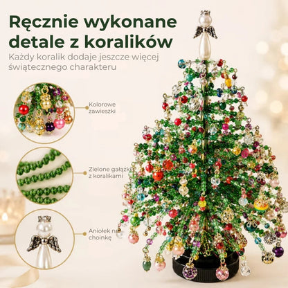 Zestaw do samodzielnego wykonania choinki z perełek