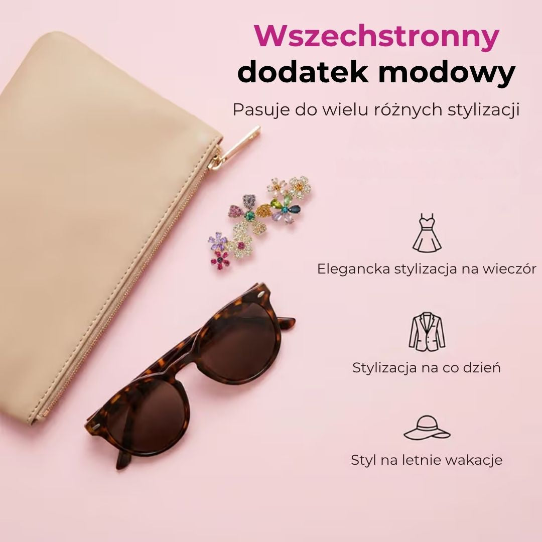 Kwiatowe nausznice z cyrkoniami (2 sztuki)