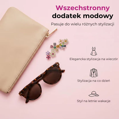 Kwiatowe nausznice z cyrkoniami (2 sztuki)